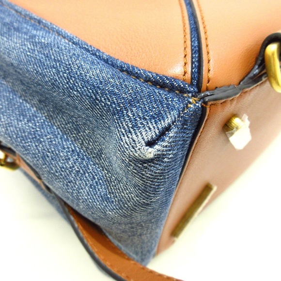 Loewe Blue Puzzle Leather Denim Engraved Handbag Name - Picture 5 of 13